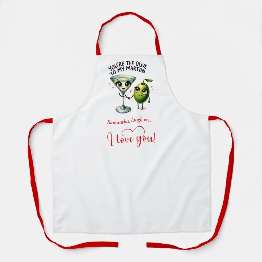 Personalized Gift for Husband Funny Food Apron Schort (Voorkant)