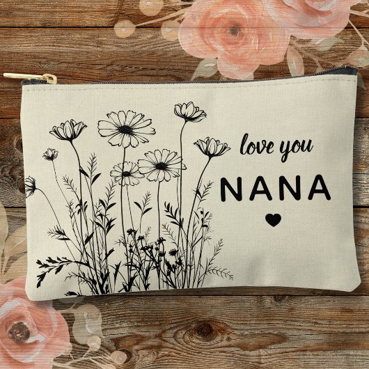 Personalized Gift For Nana Floral Wildflowers Etui