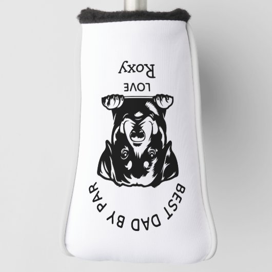 Personalized Gift for the Best Rottweiler Dad Golfheadcover (Draai 90)
