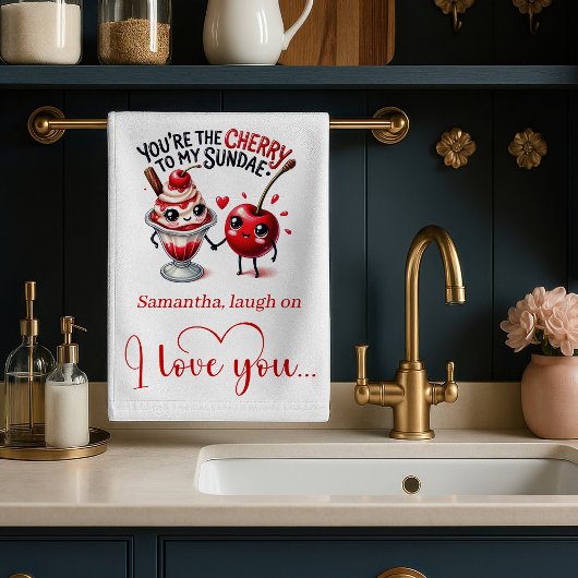 Personalized Gift for Wife Funny Food Towel Theedoek