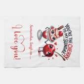Personalized Gift for Wife Funny Food Towel Theedoek (Horizontaal)