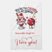 Personalized Gift for Wife Funny Food Towel Theedoek (Verticaal)