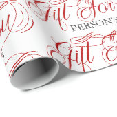 Personalized Gift For You Retro Typography Pattern Cadeaupapier (Rol Hoek)