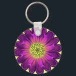 Personalized gift Round Pillow Sleutelhanger<br><div class="desc">Purple flower. Customized gift.personalize.</div>