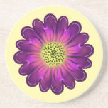 Personalized gift Round Pillow Zandsteen Onderzetter<br><div class="desc">Purple flower. Customized gift.personalize.</div>