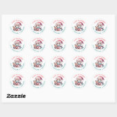 Personalized Gift Tag Christmas Ronde Sticker (Vel)