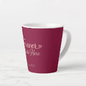 Personalized gift with the date Valentine's Day Latte Mok (Rechterhoek)