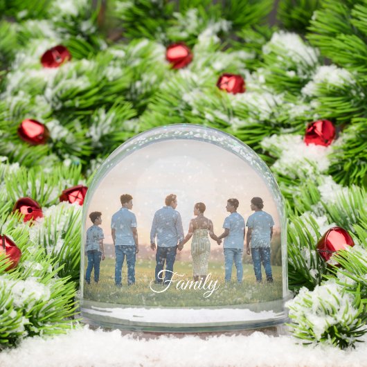 Personalized gift with two photos Custom text Sneeuwbol (Kerstmis)