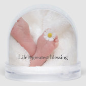 Personalized gift with two photos Custom text Sneeuwbol (Achterkant)