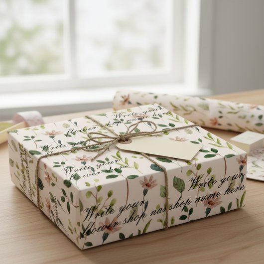 personalized gift wrap for florists shop cadeaupapier