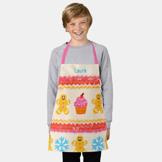 Personalized Gingerbread Baking Apron Schort (Gedragen)