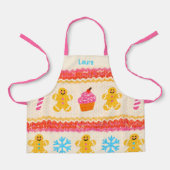 Personalized Gingerbread Baking Apron Schort (Voorkant)