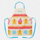 Personalized Gingerbread Baking Apron Schort (Voorkant)