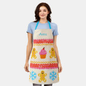 Personalized Gingerbread Baking Apron Schort (Gedragen)