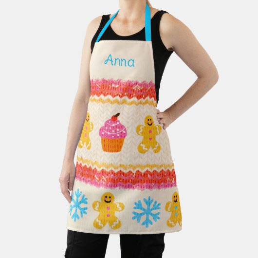 Personalized Gingerbread Baking Apron Schort (Insitu)
