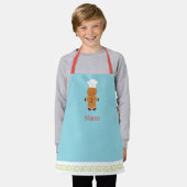 Personalized Gingerbread Chef Kids Apron Schort (Gedragen)
