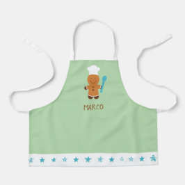 Personalized Gingerbread Chef Kids Apron Schort