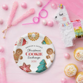 Personalized Gingerbread Christmas Cookie Exchange Papieren Bordje (Feest)