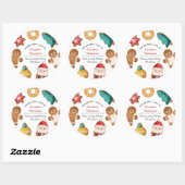 Personalized Gingerbread Christmas Cookies Baking Ronde Sticker (Vel)