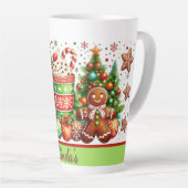 Personalized Gingerbread Christmas  Latte Mok (Rechterhoek)
