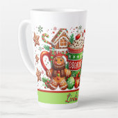 Personalized Gingerbread Christmas  Latte Mok (Linkerhoek)