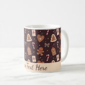 Personalized Gingerbread Christmas Mug Koffiemok (Voorkant rechts)