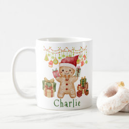 Personalized Gingerbread Cookie Man Christmas Koffiemok