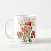 Personalized Gingerbread Cookie Man Christmas Koffiemok (Links)