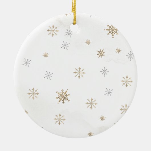 Personalized Gingerbread Cookie Winter Snowflake Keramisch Ornament (Achterkant)