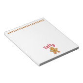Personalized Gingerbread Holiday Notepad Notitieblok (Schuin)