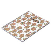 Personalized Gingerbread Men Christmas Notebook Notitieboek (Linkerzijde)