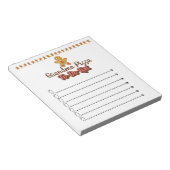 Personalized Gingerbread Themed Holiday To-Do List Notitieblok (Schuin)