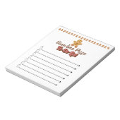 Personalized Gingerbread Themed Holiday To-Do List Notitieblok (Linkerzijde)