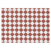 Personalized Gingham Tablecloth, Wine Red  Tafelkleed (Voorkant (Horizontaal))