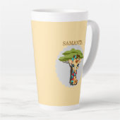  Personalized Giraffe in the Savanna Mug Latte Mok (Rechterhoek)