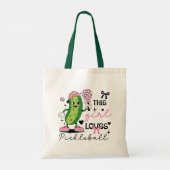 Personalized Girl Loves Pickleball Cute Coquette Tote Bag (Achterkant)
