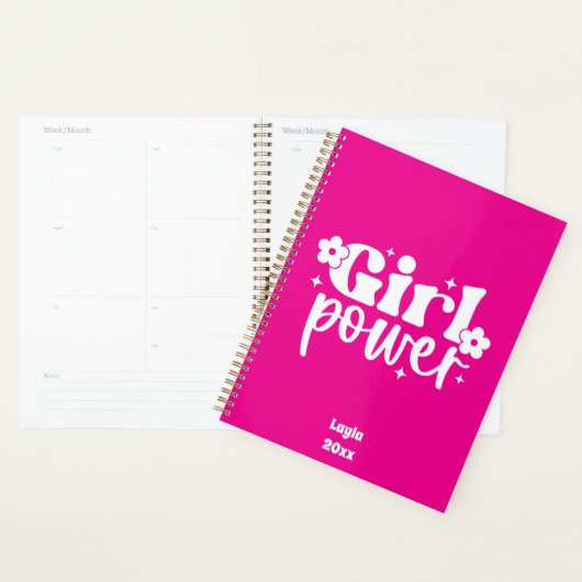 Personalized Girl Power Yearly Planner (Display)
