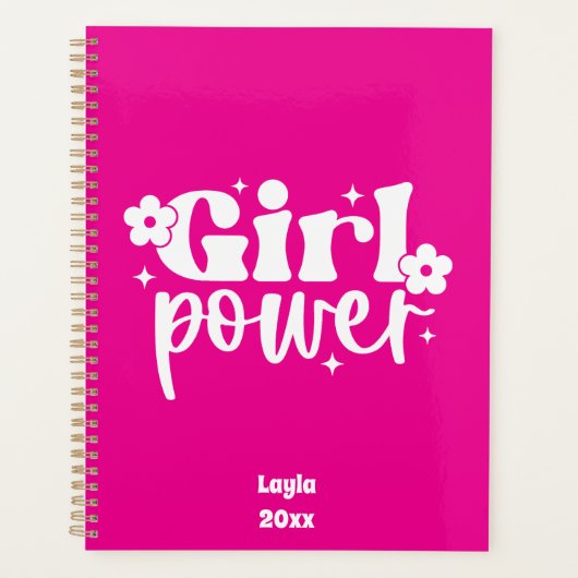 Personalized Girl Power Yearly Planner (Voorkant)