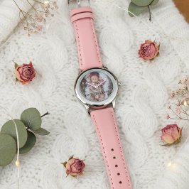 "Personalized Girl’s Watch – Custom Photo & Text" Horloge