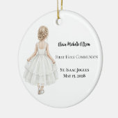 Personalized Girls First Holy Communion Keramisch Ornament (Links)