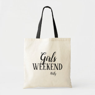 Personalized Girls Weekend Canvas tas