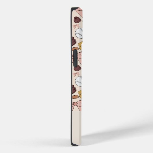Personalized Girly Baseball Bow Pattern Phone Case (Achterkant / Rechts)