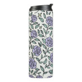 Personalized Girly Purple Cute Bow Name Rose Green Thermosbeker (Gedraaid links)