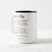 Personalized Glam-Ma Dictionary Definition Grandma Tweekleurige Koffiemok (Voorkant links)