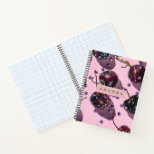 Personalized Glam Sparkle Cherry Design Notitieboek (Binnen)