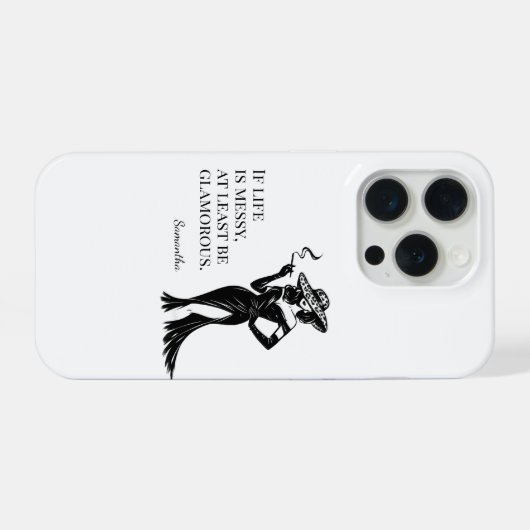 Personalized Glam Style Quote Design  iPhone Hoesje (Achterkant horizontaal)