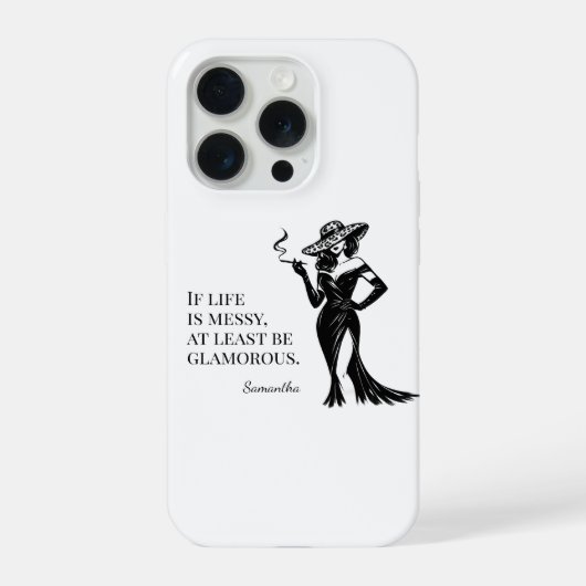 Personalized Glam Style Quote Design  iPhone Hoesje (Achterkant)