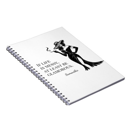 Personalized Glam Style Quote Design  Notitieboek (Rechterzijde)
