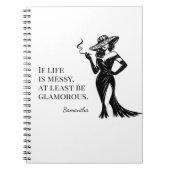 Personalized Glam Style Quote Design  Notitieboek (Voorkant)