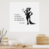 Personalized Glam Style Quote Design Poster (Keuken)